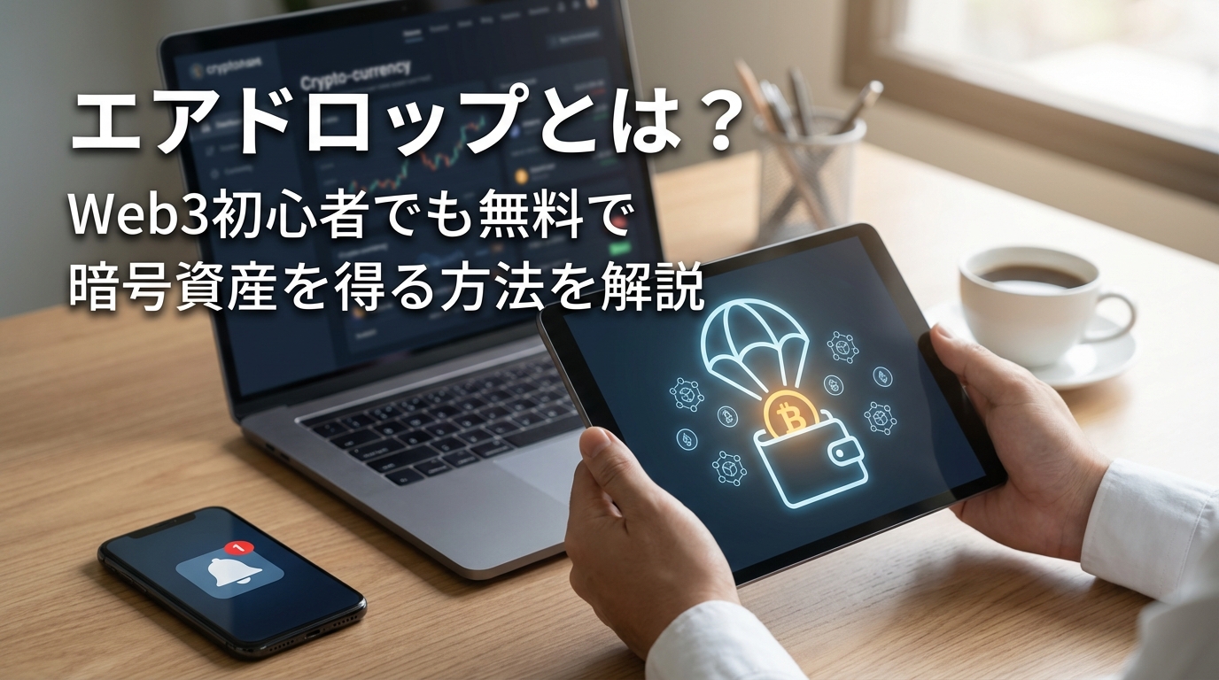 エアドロップとは？Web3初心者でも無料で暗号資産を得る方法を解説