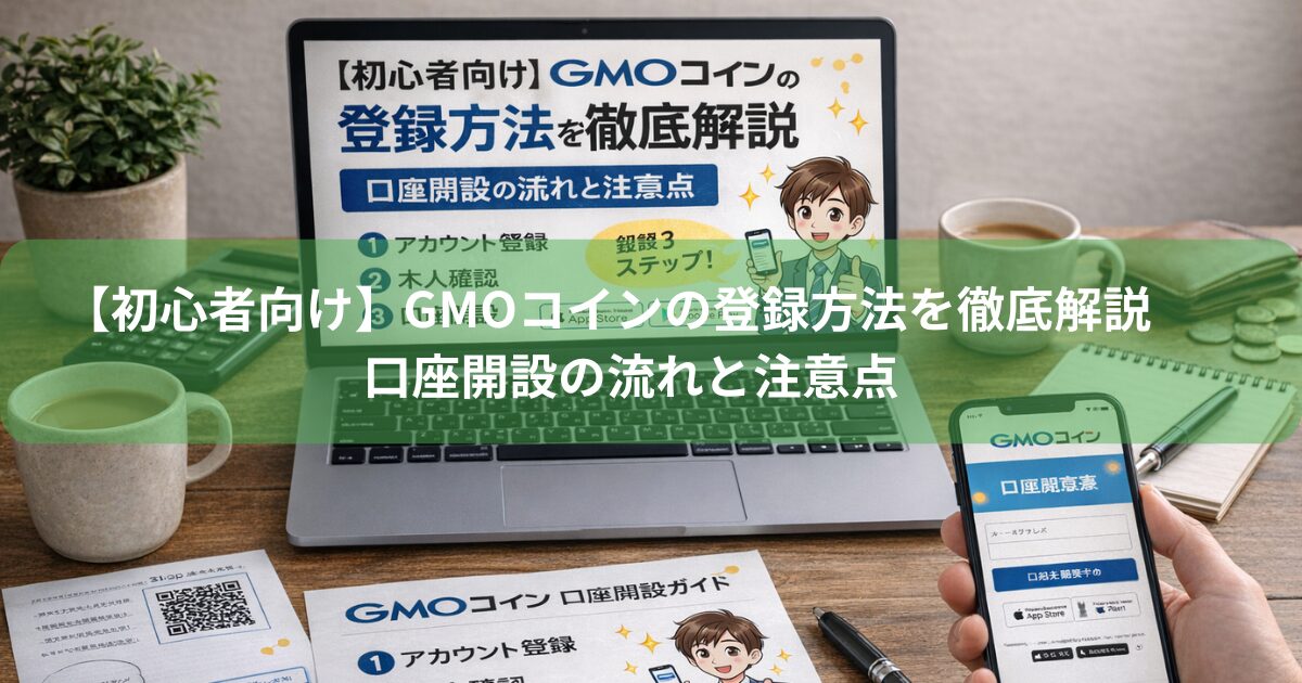 【初心者向け】GMOコインの登録方法を徹底解説｜口座開設の流れと注意点
