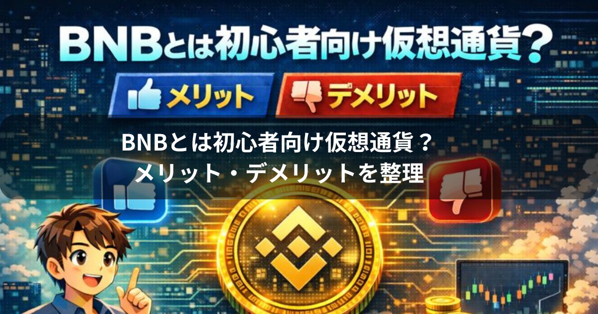 BNBとは初心者向け仮想通貨？メリット・デメリットを整理