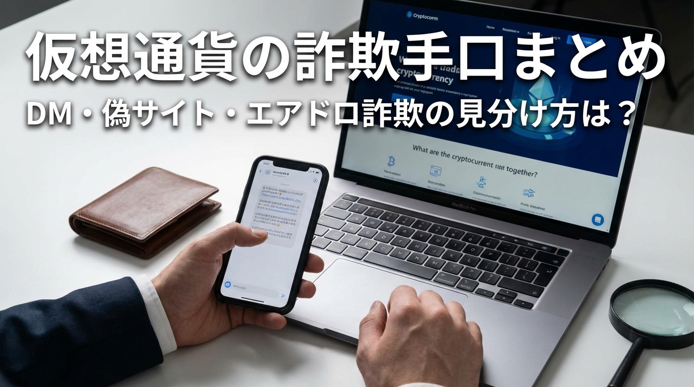 仮想通貨の詐欺手口まとめ｜DM・偽サイト・エアドロ詐欺の見分け方