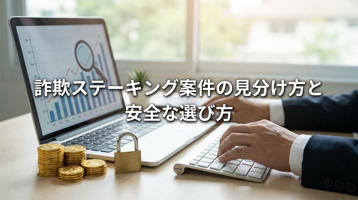 詐欺ステーキング案件の見分け方と安全な選び方
