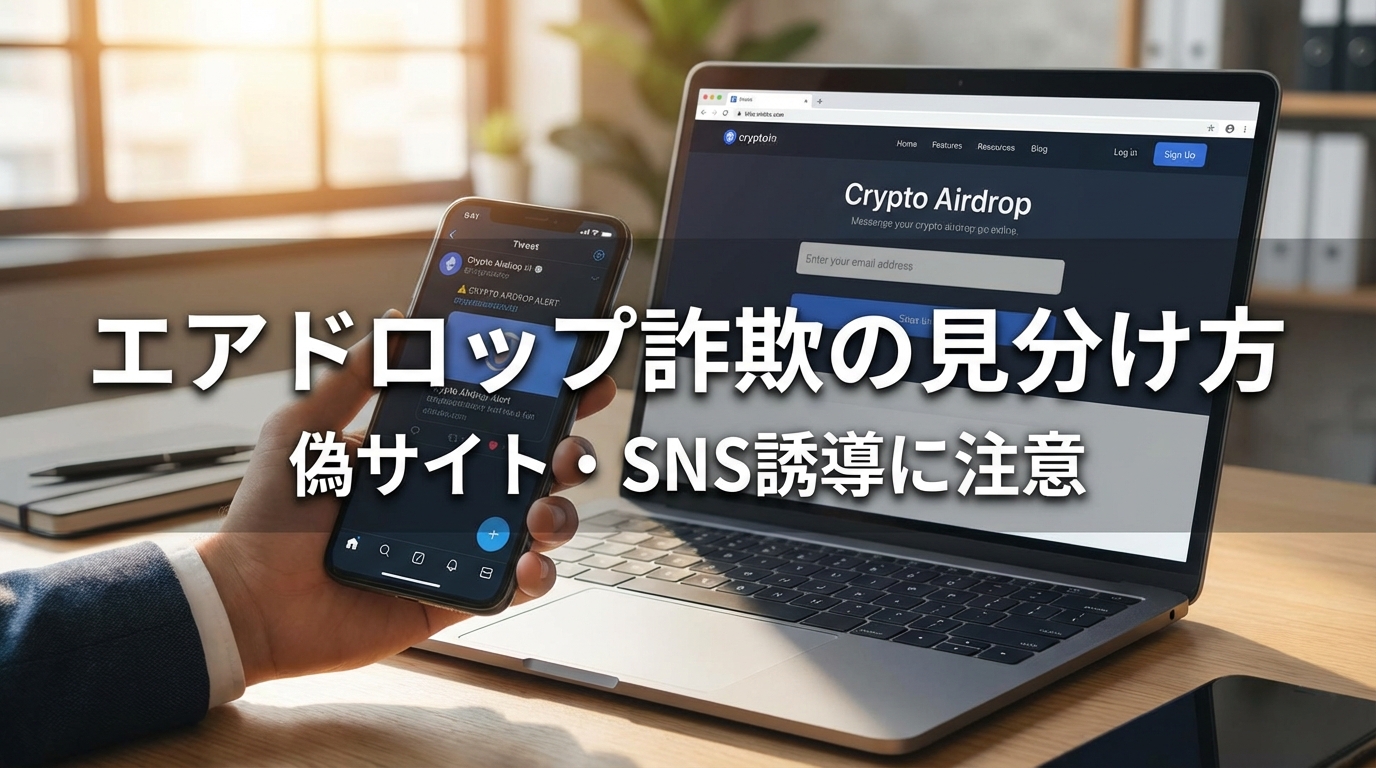 エアドロップ詐欺の見分け方｜偽サイト・SNS誘導に注意