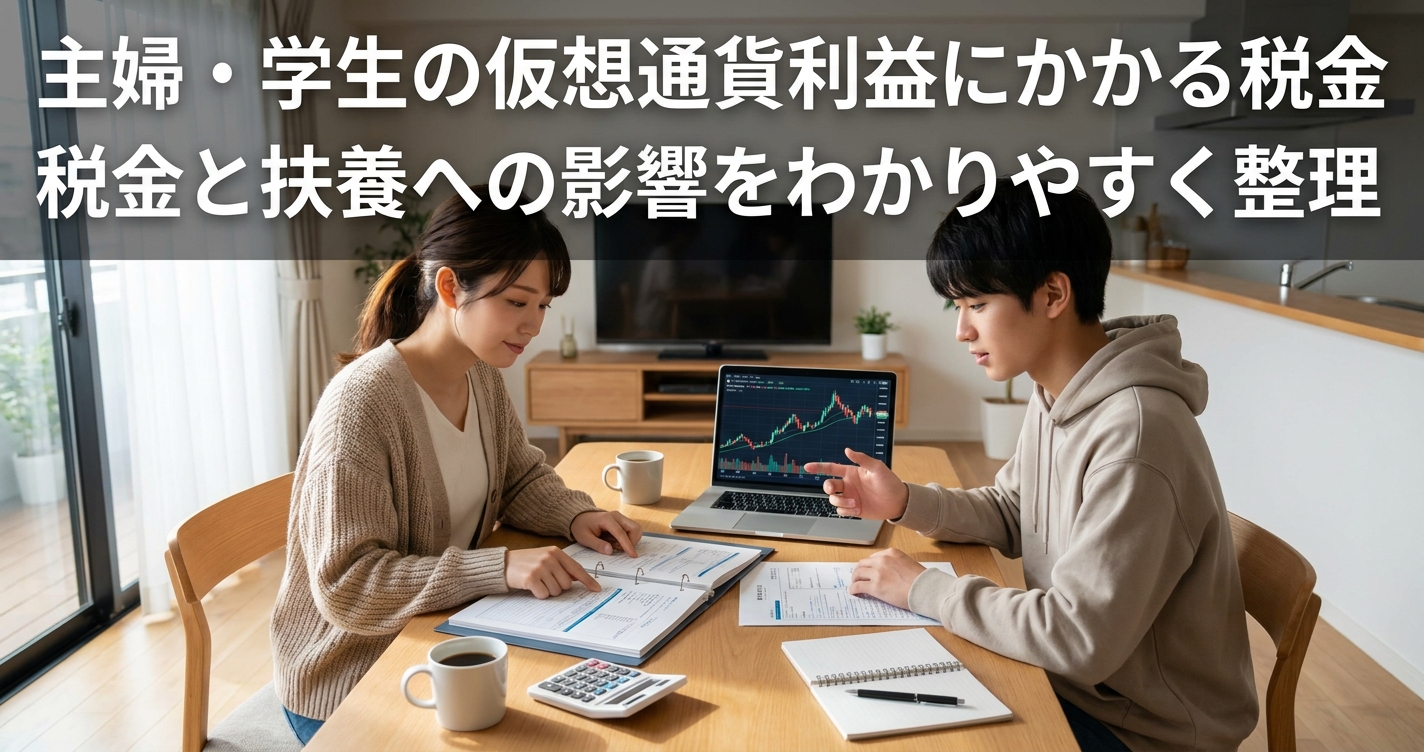 主婦・学生の仮想通貨利益にかかる税金と扶養への影響をわかりやすく整理